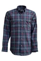 Lacivert Üzerine Beyaz Kırmızı Ekose