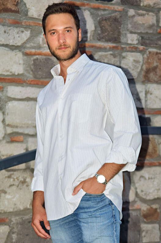 Yıldız Brown Colour Striped Long Sleeve Shirt