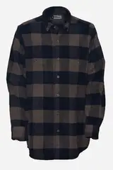 Navy Blue Coffee Checked Lumberjack Men's Shirt