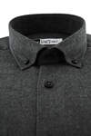 Star Anthracite Colour Classic Cut Winter Cotton Men's Shirt - 4