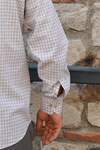 Cream Brown Check Seasonal Shirt - 3
