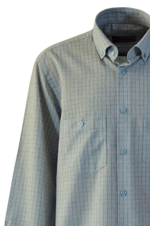 Navy Blue on Blue with Red Checks