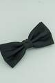 Black Self Patterned Bow Tie