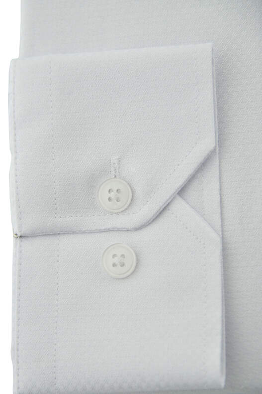 YILDIZ White Dobby Classic Cut Shirt