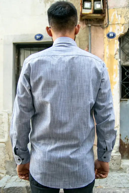 Black Line Pattern Seasonal Long Sleeve Shirt