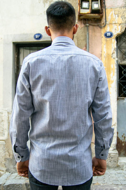 Black Line Pattern Seasonal Long Sleeve Shirt