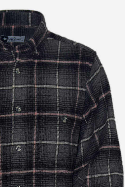 Grey Pink Plaid Lumberjack Shirt