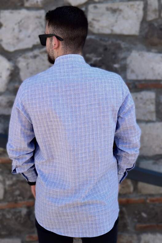 Mavi Beyaz Ekose Mevsimlik Mavi Beyaz Ekose Mevsimlik