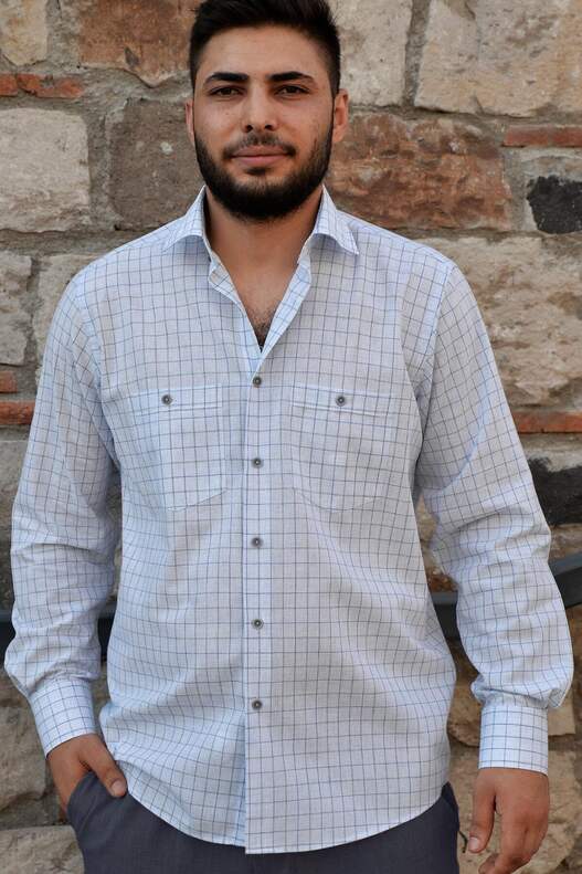 Cream Checked Seasonal Shirt