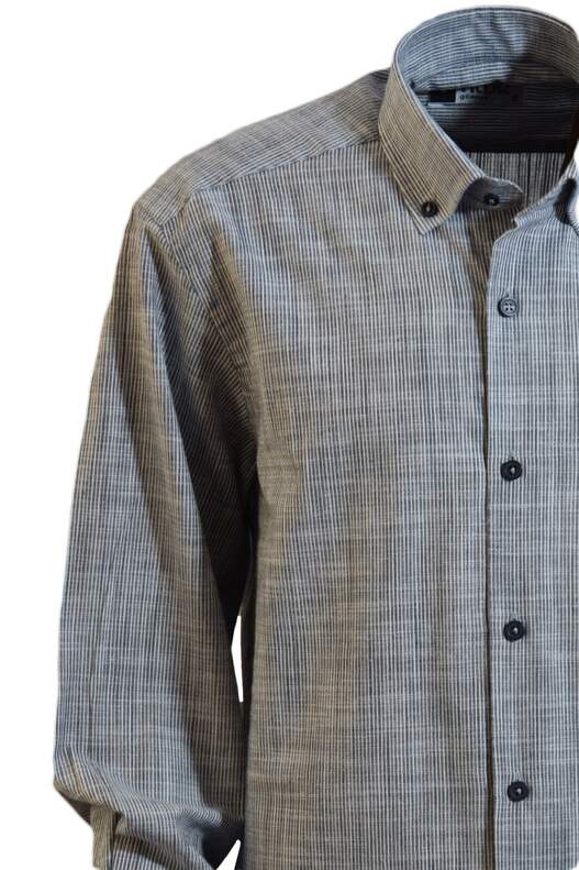 Grey Striped Seasonal Shirt