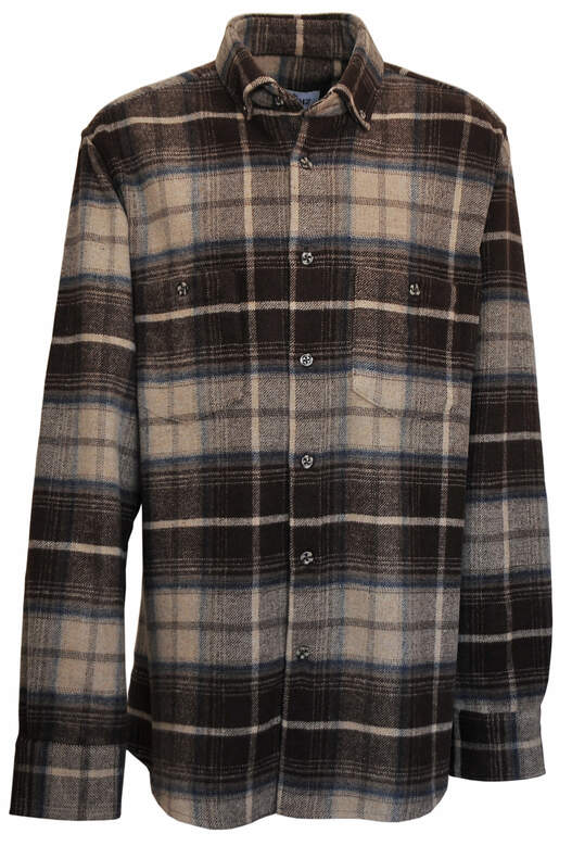 Brown Plaid Patterned Lumberjack Shirt